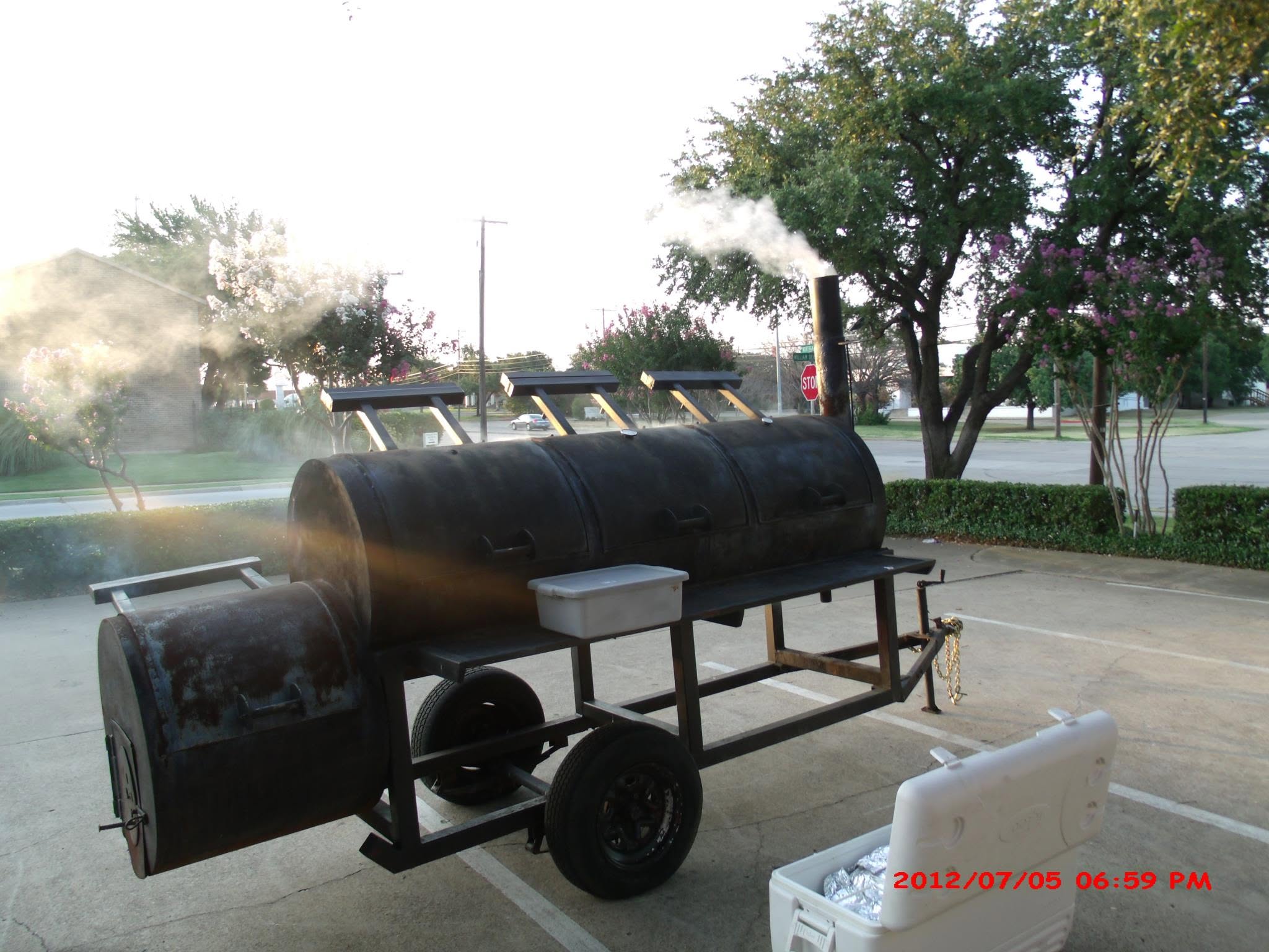 BBQ grill and smoked meats